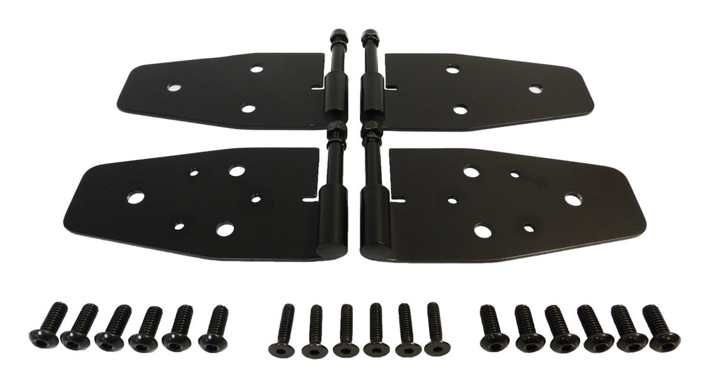 Door Hinge Set, Left & Right Front Upper & Lower, Matte Black, Stainless Steel RT Off Road