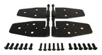 Door Hinge Set, Left & Right Front Upper & Lower, Matte Black, Stainless Steel RT Off Road