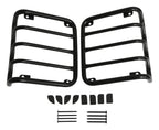 Tail Light Guard 2007-2018 JK Wrangler Black Powder Coated Stainless Steel w/2 Guards And Hardware RT Off Road