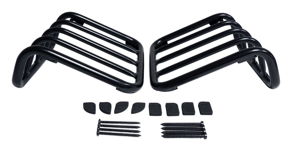 Tail Light Guard 2007-2018 JK Wrangler Black Powder Coated Stainless Steel w/2 Guards And Hardware RT Off Road