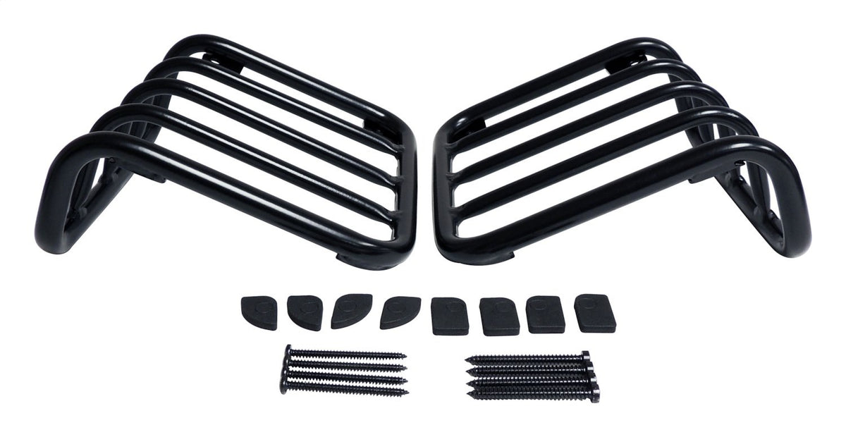 Tail Light Guard 2007-2018 JK Wrangler Black Powder Coated Stainless Steel w/2 Guards And Hardware RT Off Road