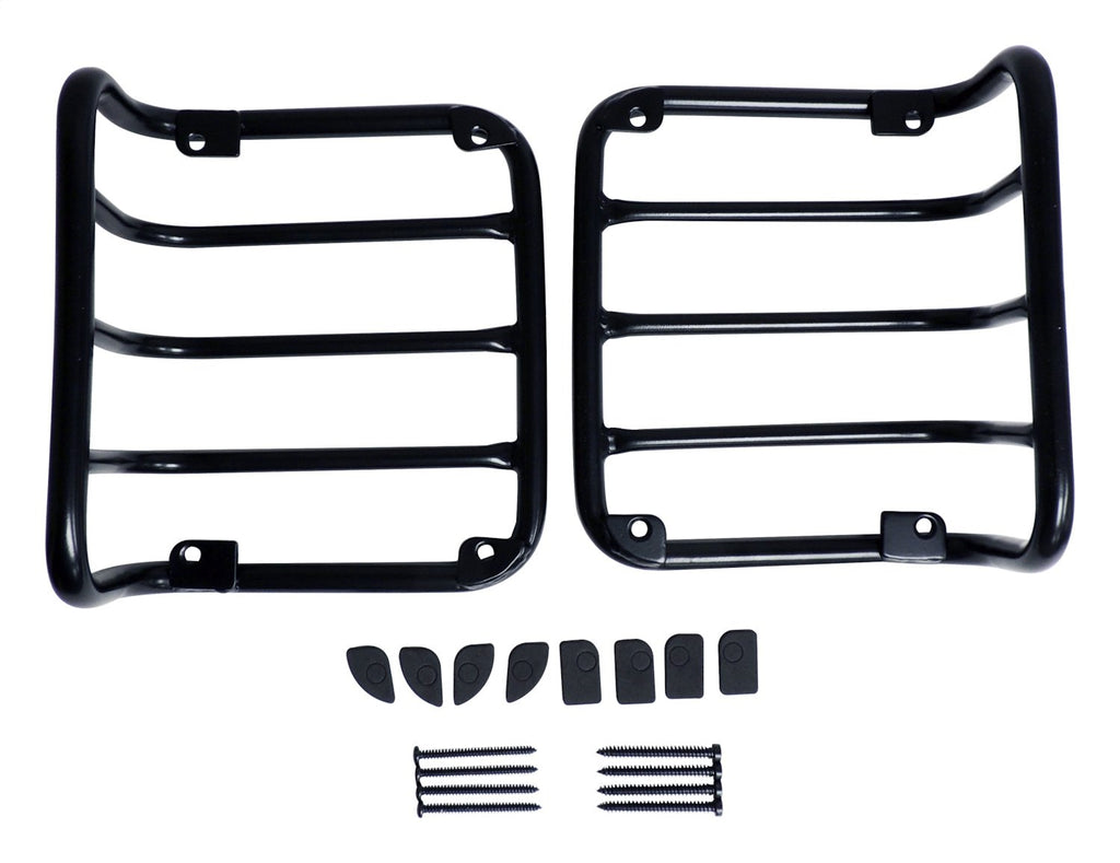 Tail Light Guard 2007-2018 JK Wrangler Black Powder Coated Stainless Steel w/2 Guards And Hardware RT Off Road