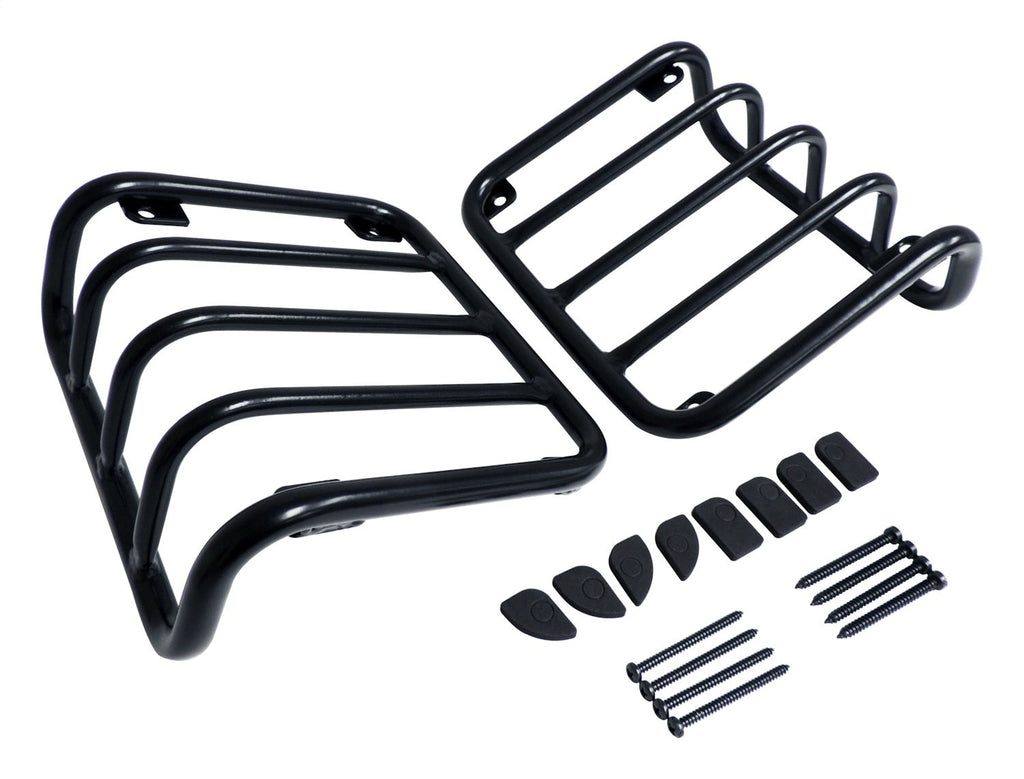 Tail Light Guard 2007-2018 JK Wrangler Black Powder Coated Stainless Steel w/2 Guards And Hardware RT Off Road