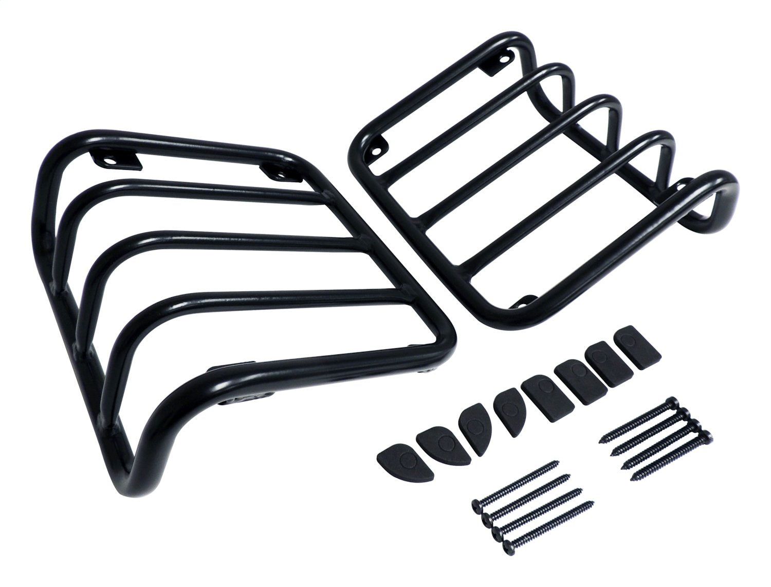 Tail Light Guard 2007-2018 JK Wrangler Black Powder Coated Stainless Steel w/2 Guards And Hardware RT Off Road