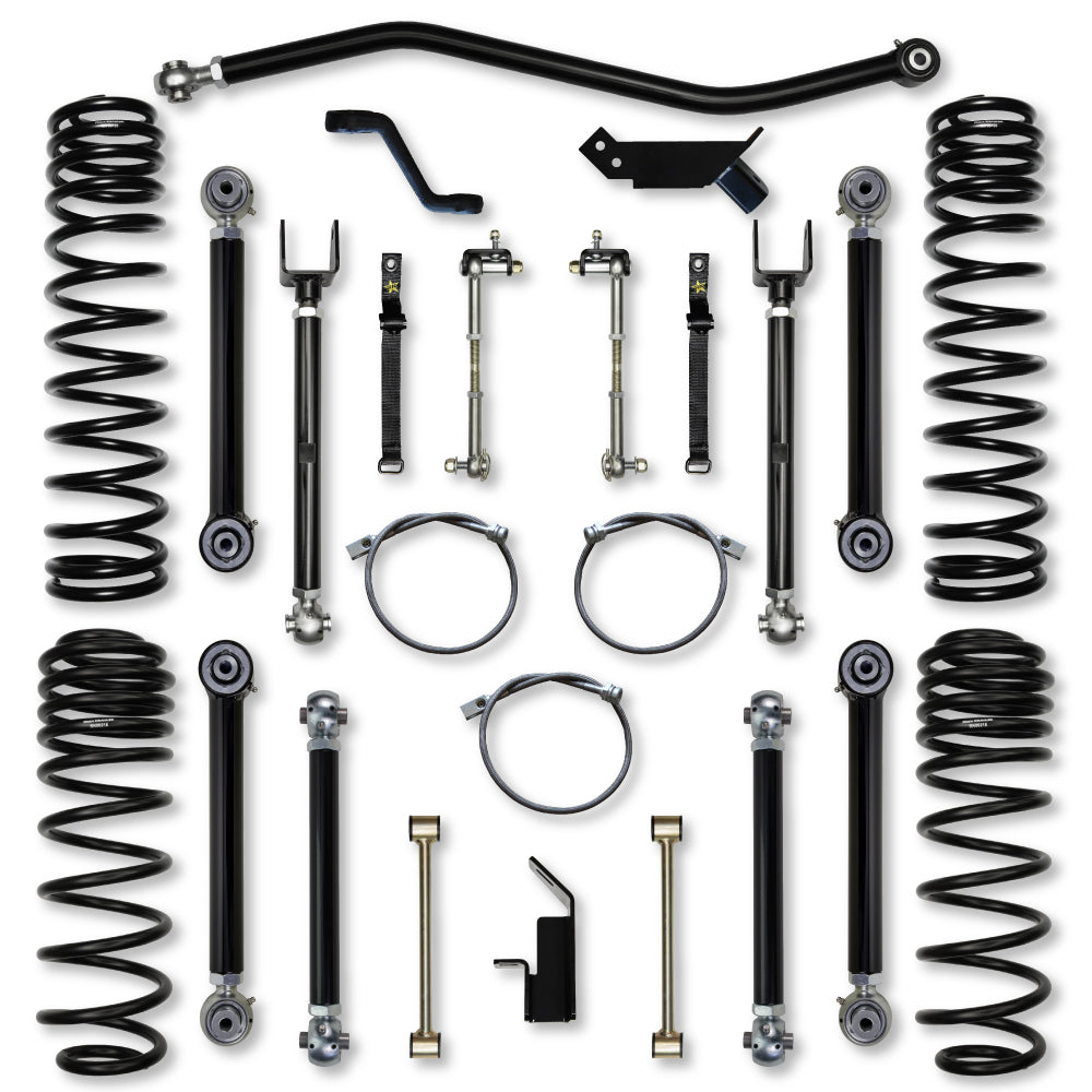2.0 Inch X-Factor Short-Arm Suspension System For Jeep Wrangler TJ With No Shocks Rock Krawler