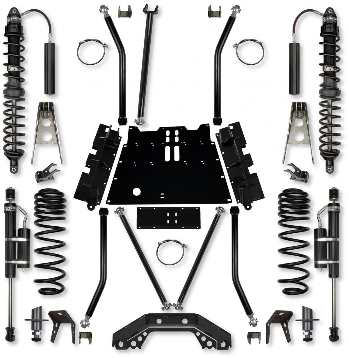 4.5 Inch X-Factor X2 Flat-Belly 5 Inch Stretch Coilover Long-Arm Suspension System For Jeep Wrangler TJ Rock Krawler