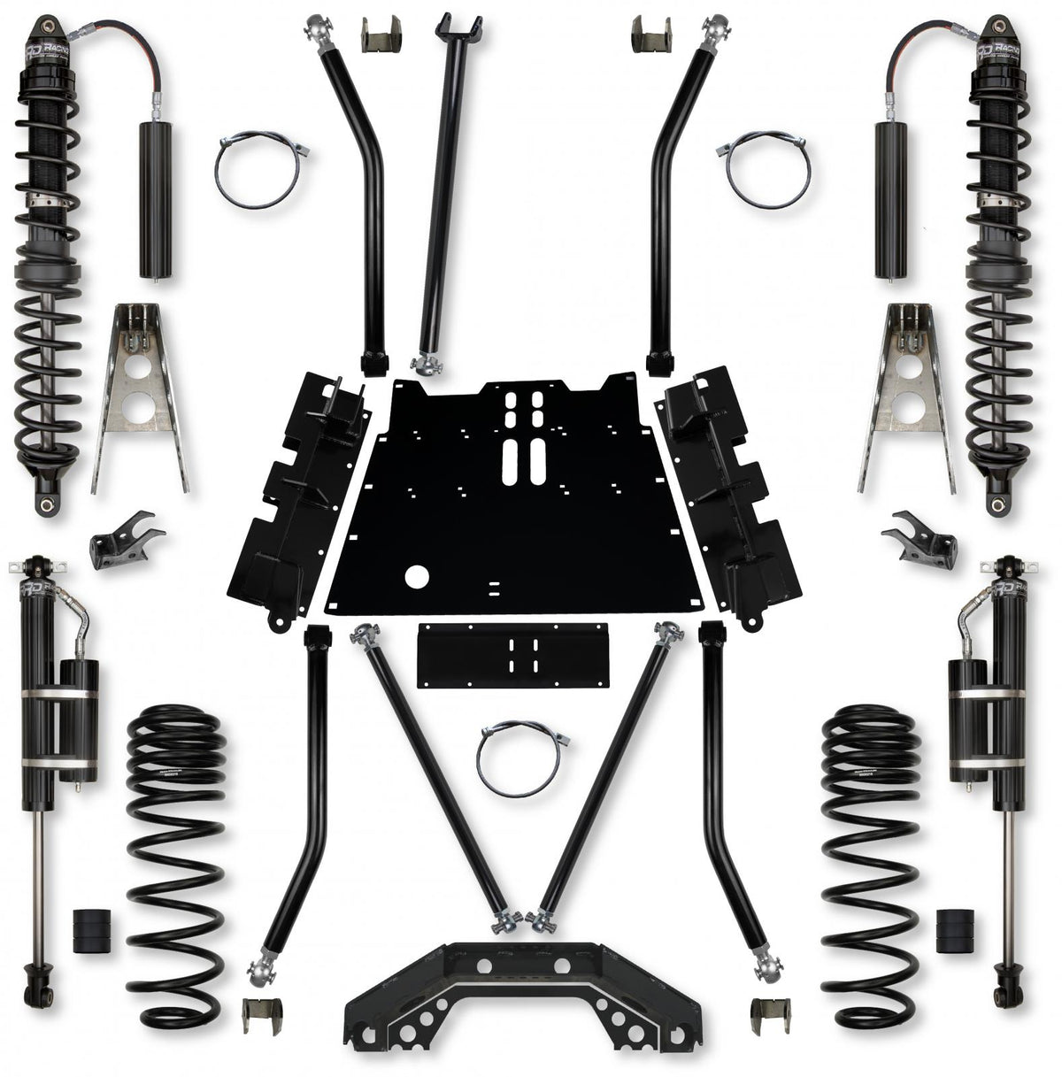 4.5 Inch X-Factor X2 Flat-Belly Coilover Long-Arm Suspension System For Jeep Wrangler TJ Rock Krawler