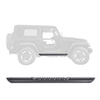 V3 Series Aluminum 5 Inch Elipse Side Steps Boards Only Textured Black For 2007-2018 Jeep Wrangler JK 2 Door Go Rhino