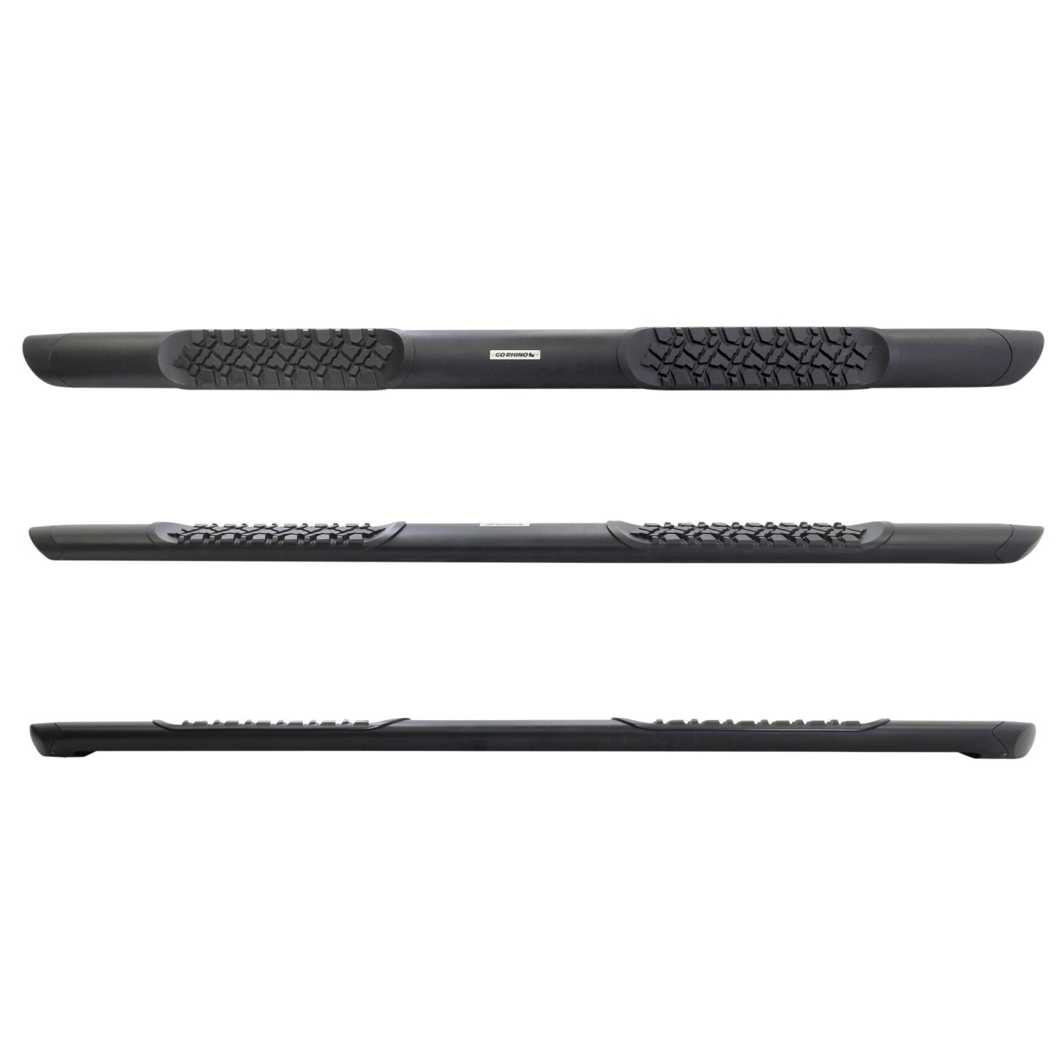 V3 Series Aluminum 5 Inch Elipse Side Steps with Mounting Brackets Textured Black 2019-2026 Silverado/Sierra 1500/2500 HD Go Rhino