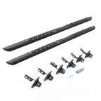 V3 Series Aluminum 5 Inch Elipse Side Steps with Mounting Brackets Textured Black 2021-2025 Ford Bronco 4 Door Go Rhino