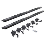 V3 Series Aluminum 5 Inch Elipse Side Steps with Mounting Brackets Textured Black 2015-2026 Ford F-150/ F-250/F-350 Crew Cab Go Rhino