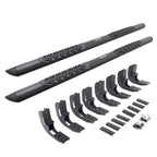 V3 Series Aluminum 5 Inch Elipse Side Steps with Mounting Brackets Textured Black 2019-2025 Silverado/Sierra 1500/2500 HD Go Rhino