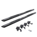 V3 Series Aluminum 5 Inch Elipse Side Steps with Mounting Brackets Textured Black 2015-2026 Ford F-150/ F-250/F-350 Extended Cab Go Rhino