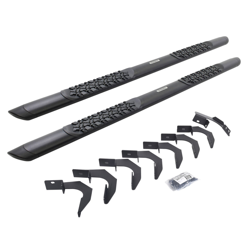 V3 Series Aluminum 5 Inch Elipse Side Steps with Mounting Brackets Textured Black 2015-2026 Colorado/Canyon Go Rhino