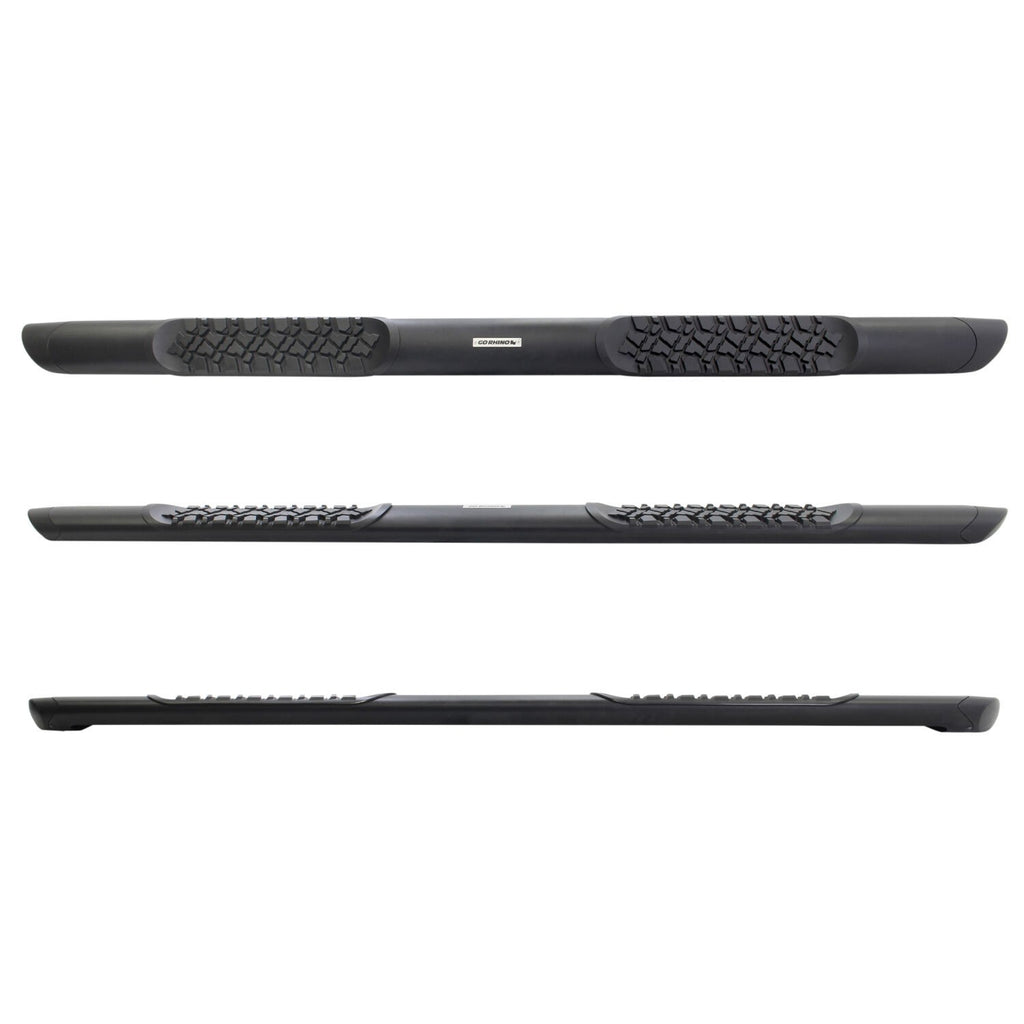 V3 Series Aluminum 5 Inch Elipse Side Steps with Mounting Brackets Textured Black 2015-2026 Colorado/Canyon Go Rhino