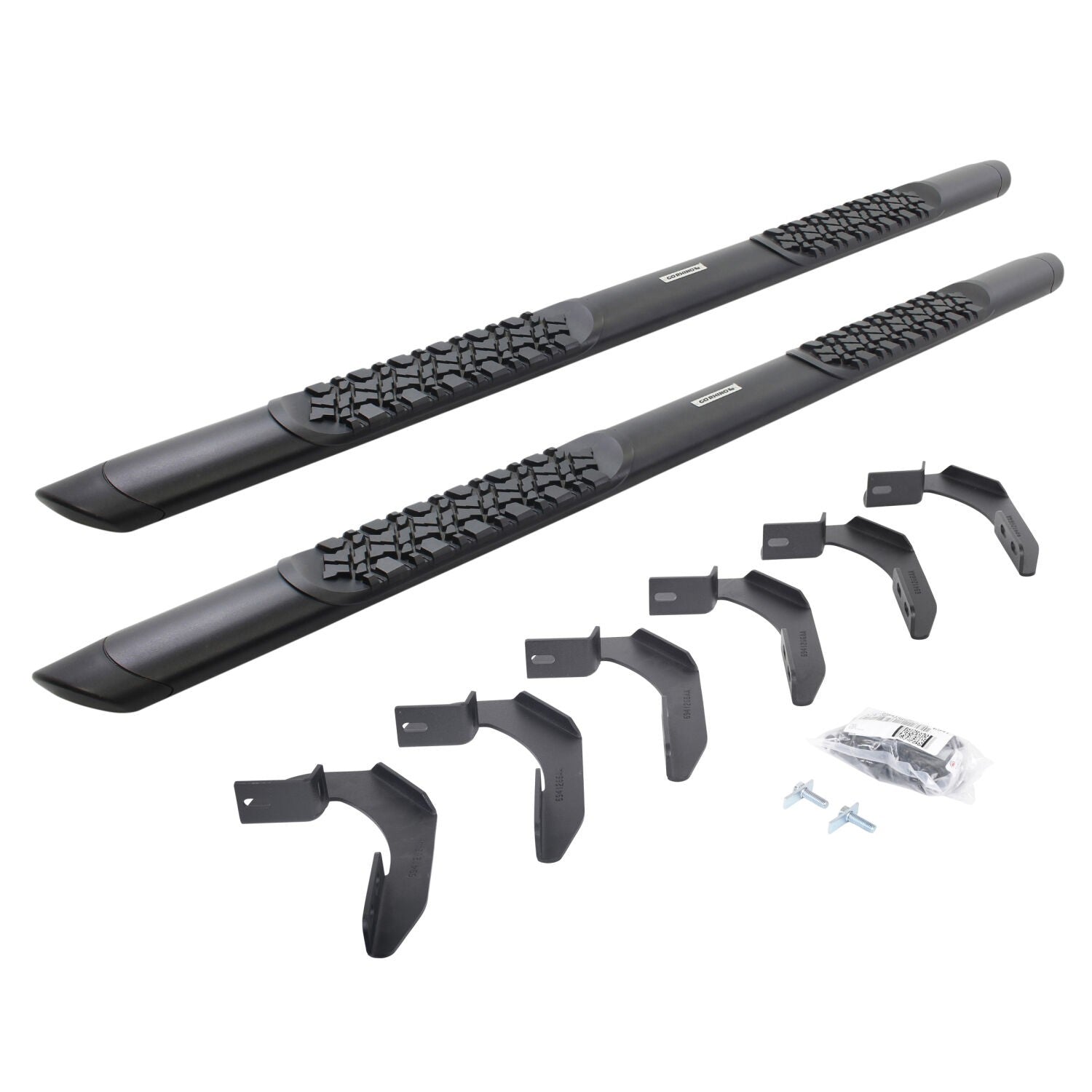 V3 Series Aluminum Steps with Mounting Brackets Text.Black 2005-2026 Nissan Frontier Go Rhino