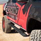 V3 Series Aluminum 5 Inch Elipse Side Steps with Mounting Brackets Textured Black 2007-2021 Toyota Tundra Extended Cab Go Rhino
