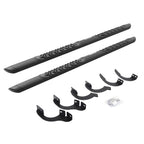 V3 Series Aluminum 5 Inch Elipse Side Steps with Mounting Brackets Textured Black 2014-2024 Toyota 4Runner Go Rhino