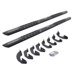 V3 Series Aluminum 5 Inch Elipse Side Steps with Mounting Brackets Textured Black 2022-2026 Toyota Tundra Extended Cab Go Rhino