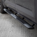 V3 Series Aluminum 5 Inch Elipse Side Steps with Mounting Brackets Textured Black 2022-2026 Toyota Tundra Crew Cab Go Rhino