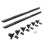 V3 Series Aluminum 5 Inch Elipse Side Steps with Mounting Brackets Textured Black 2018-2026 Jeep Wrangler Go Rhino