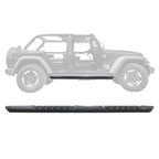 V3 Series Aluminum 5 Inch Elipse Side Steps with Mounting Brackets Textured Black 2018-2026 Jeep Wrangler Go Rhino
