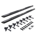 V3 Series Aluminum 5 Inch Elipse Side Steps with Mounting Brackets Textured Black 2020-2025 Jeep Gladiator Go Rhino