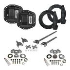 Stage 3 Jeep JL Re-Gear Kit W/Covers Front Axles Dana 30/35 4.11 Ratio JL Non-Rubicon M200 Rear/ M186 Front Stage 3 Gear Kit Package 4.11 F&R Cover & 4340 Front Axles Yukon Gear