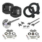 Stage 4 Jeep JL Re-Gear Kit W/Covers Fr/Rr Axles Dana 30/35 4.88 Ratio JL Non-Rubicon M200 Rear/ M186 Front Stage 4 Gear Kit Package 4.88 F&R Cover & 4340 F&R Axle Kits Yukon Gear