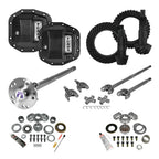 Stage 4 Jeep Re-Gear Kit W/Covers Fr & Rr Axles Dana 30/44 5.13 Ratio JL Non-Rubicon M220 Rear/ M186 Front Stage 4 Gear Kit Package 5.13 F&R Cover & 4340 F&R Axle Kits Yukon Gear