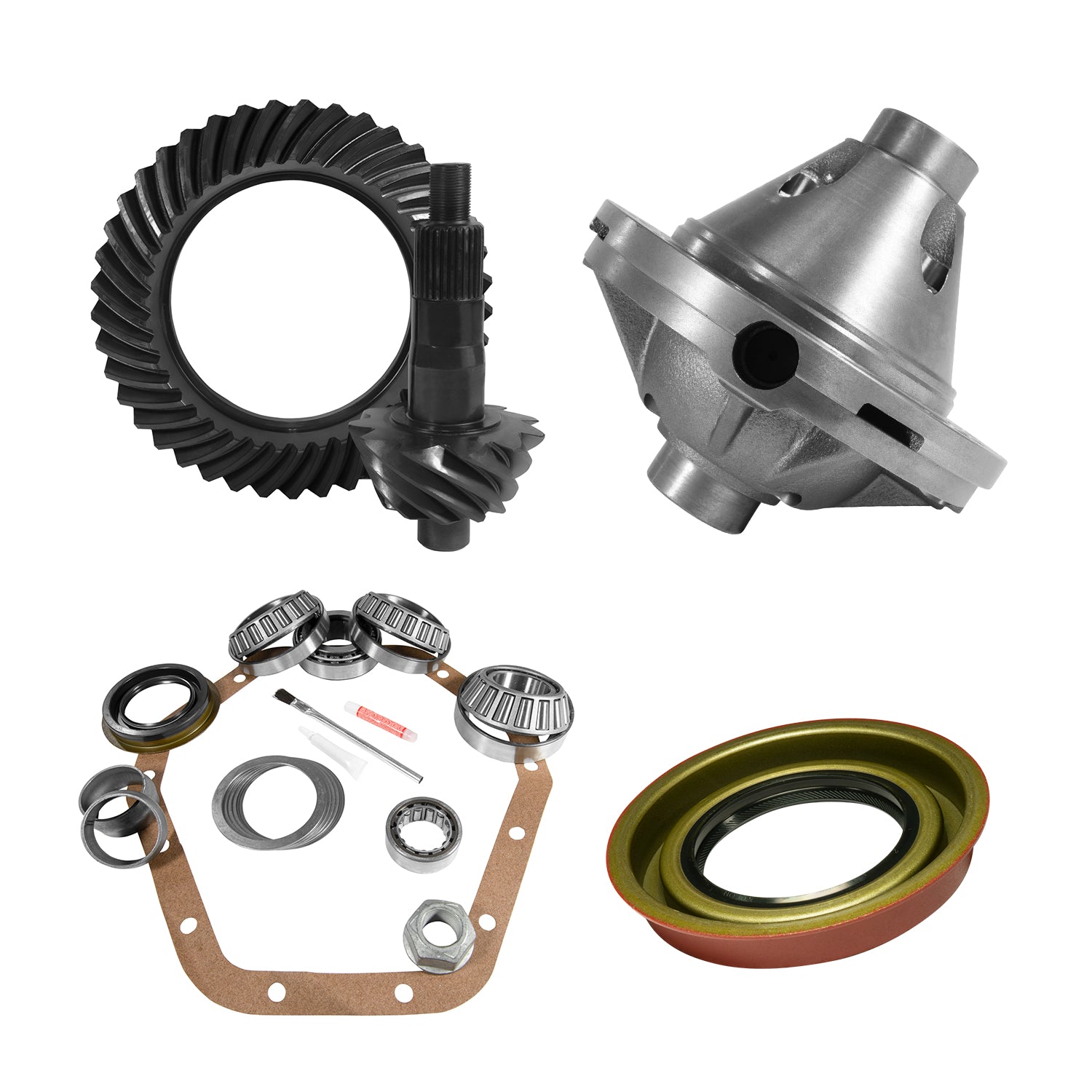 10.5 Inch GM 14 Bolt 4.11 Rear Ring & Pinion Install Kit 30 Spline Posi 14T 10.5 Inch GM 4.11 Rear R&P Gear/ Install Kit Package W/ Posi '99-'10 GM Trk & Suv Yukon Gear