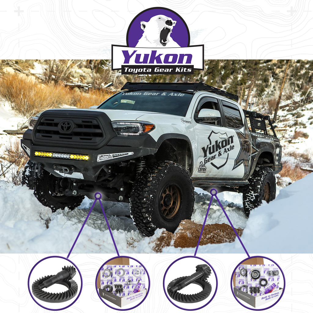 Ring & Pinion Gear Kit Package Front & Rear With Install Kits - Toyota 8 Inch /8IFS Toyota Tacoma 2016 & Up (8 Inch /8IFS) 5.29 Ratio Gear Package Yukon Gear