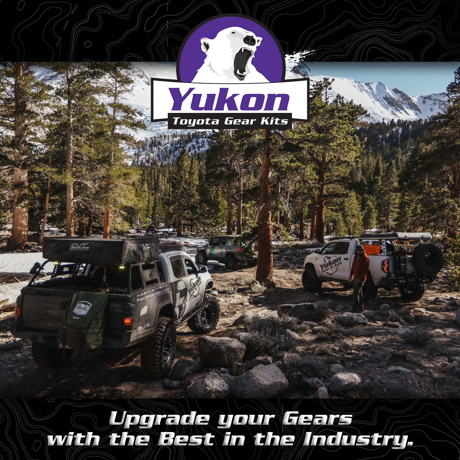 Ring & Pinion Gear Kit Package Front & Rear With Install Kits - Toyota 8.4/8 Inch IFS Toyota 05-15 Tacoma (8.4/8 Inch ifs) 4.56 Ratio Gear Package (Fits 3.73 & Down Front Case) Yukon Gear