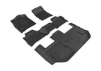 3D MAXpider 2015-2020 Chevrolet Suburban Kagu 1st & 2nd & 3rd Row Floormats - Black
