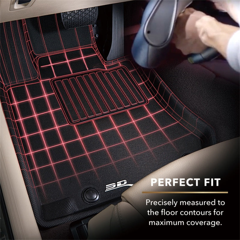 3D MAXpider 22-23 Nissan Frontier Crew Cab (w/ Subwoofer) Kagu Floor Mat Complete Set - Black