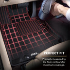 3D MAXpider 2015-2020 GMC Yukon Kagu 1st & 2nd & 3rd Row Floormats - Black