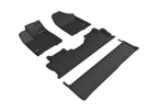 3D MAXpider 2017-2020 Honda Ridgeline Kagu 1st & 2nd & 3rd Row Floormats - Black