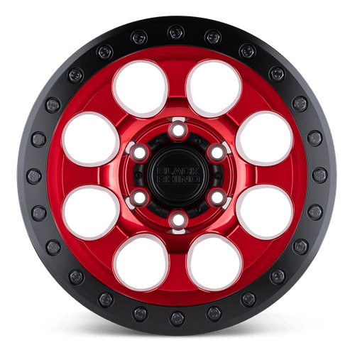 BR RIOT BL 17X8.5 6X135 +0 87 CDY RED BK