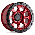 BR RIOT BL 17X8.5 6X135 +0 87 CDY RED BK