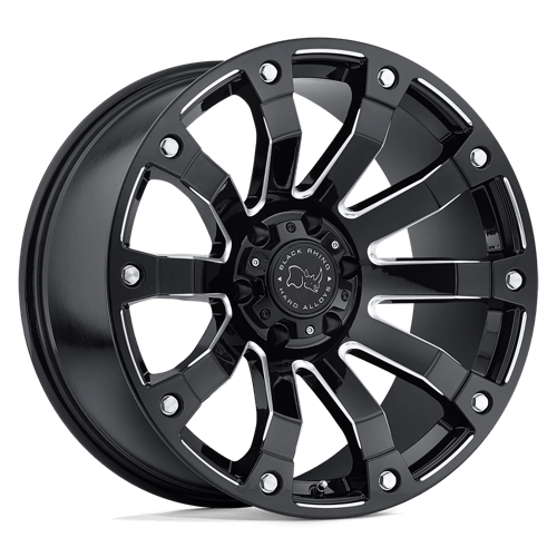 BRSLK 17X9 6X5.5 G-BLK-MILL -12MM